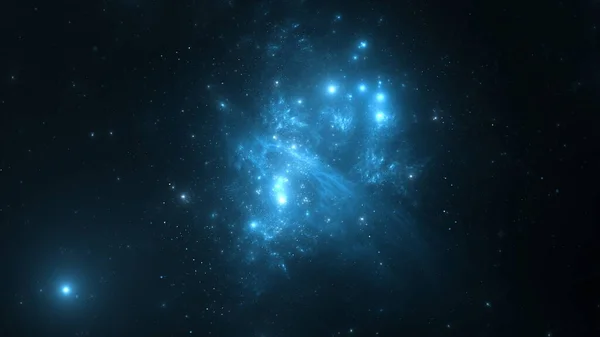 Панорама Космическая Сцена Планетами Звездами Галактиками Шаблон Баннера Много Туманностей — стоковое фото