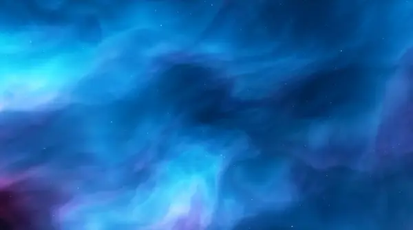 Голубая Космическая Туманность Облака Пыли Газа Космосе Рождение Новых Звезд — стоковое фото