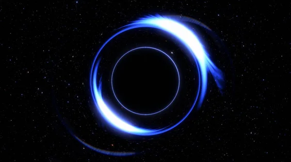 Black Hole Space Absorption Matter Event Horizon Strong Gravitational Pull — Stock Photo, Image