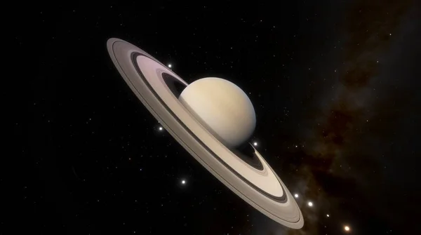 Saturn Prstenů Fantastická Planeta Plynová Obří Planeta Prstencem Asteroidu Kolem — Stock fotografie