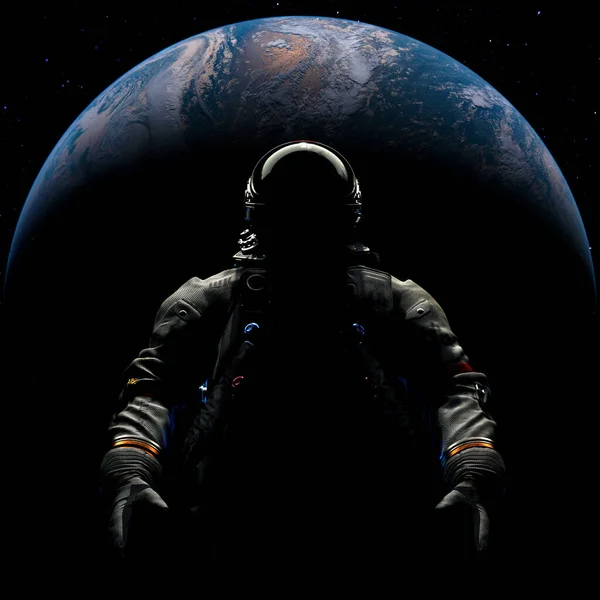 Astronaute Cosmonaute Découverte Nouveaux Mondes Galaxies Panorama Portail Fantastique Vers — Photo
