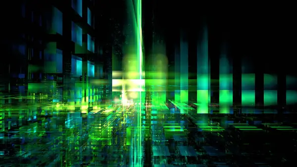 Abstrakter Leuchtender Geometrischer Hintergrund Moderne Digitale Technologien Ein Element Von — Stockfoto
