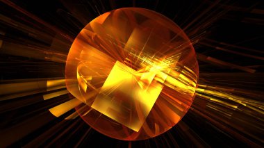 Dijital soyut arkaplan. Bulut teknolojileri, büyük veri hesaplama, parlayan elementler. 3d illüstrasyon