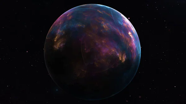 Fantazie Abstraktní Planeta Prostoru Pozadí Hvězd Galaxií Ilustrace — Stock fotografie