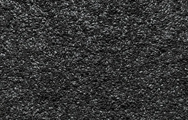 Üstünde Kurumuş Ayçekirdeği Yığını Var Büyük Miktarda Ayçekirdeği Siyah Bir — Stok fotoğraf
