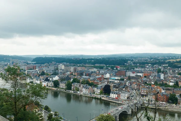 Panoramatický Výhled Město Namur Valonsko Belgie Létě — Stock fotografie