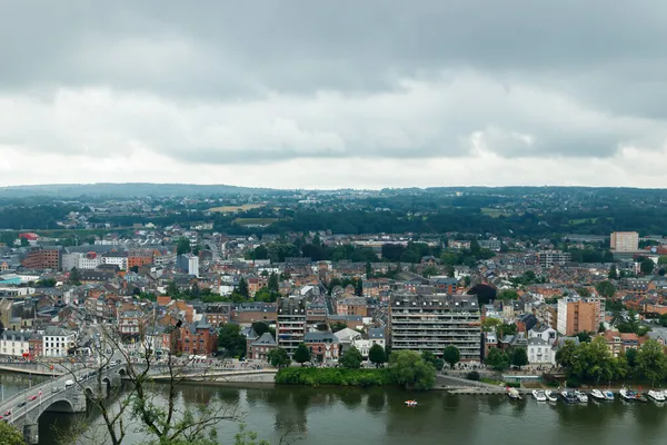 Vista Panorâmica Cidade Namur Valônia Bélgica Verão — Fotografia de Stock