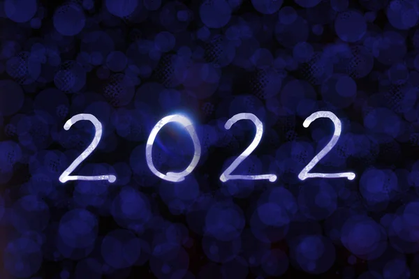 New Year 2022 Bokeh Background Concept Light — 图库照片