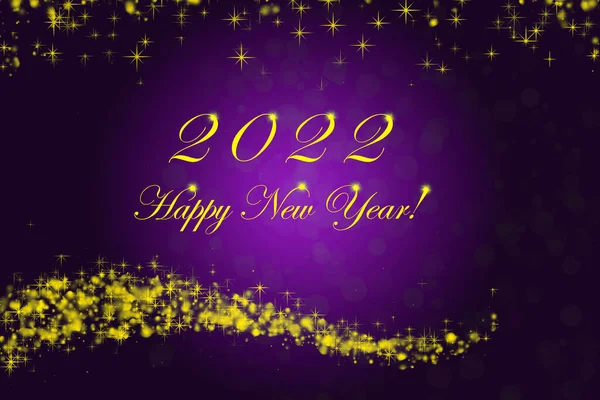 Feliz Año Nuevo 2022 Números Brillantes Ardientes Año 2022 Con —  Fotos de Stock