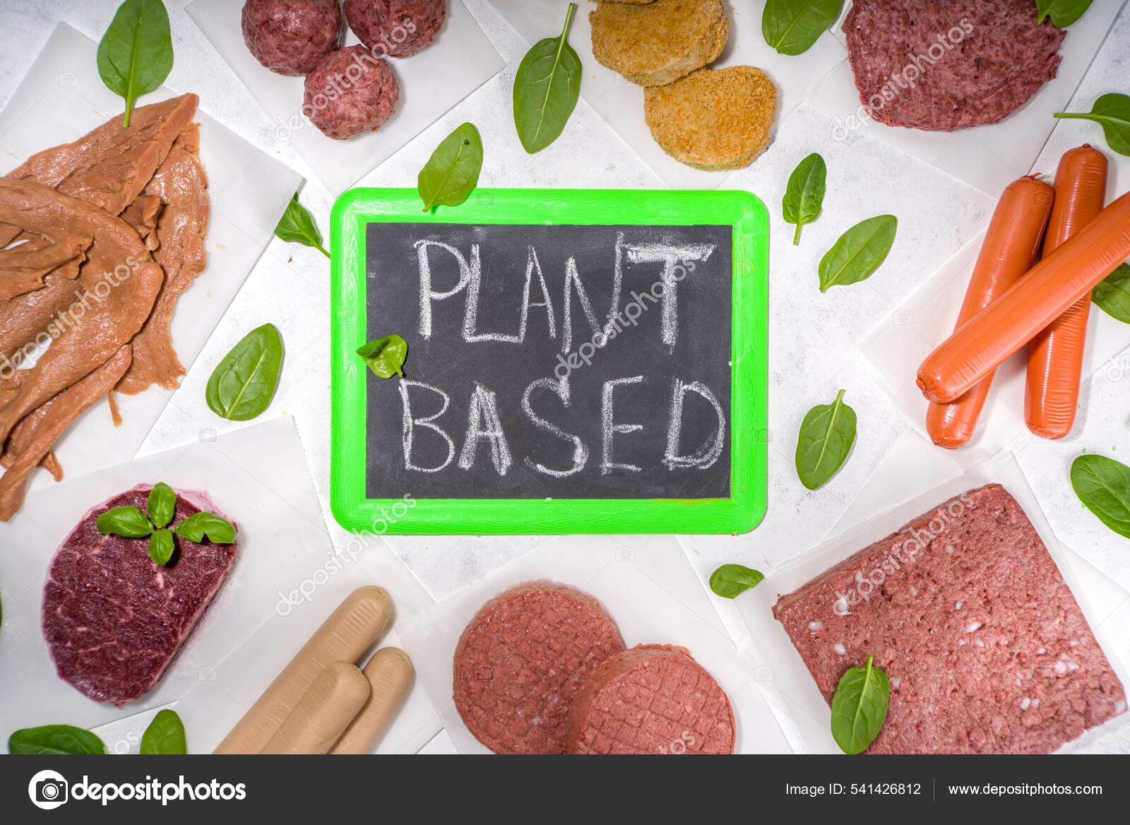 Green Meat Various Vegan Plant Based Meat Alternatives Different Meats