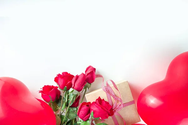 Dia Dos Namorados Doce Feriado Fundo Com Balões Forma Coração — Fotografia de Stock