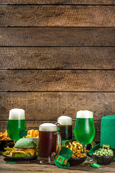 Patricks Julfest Inbjudan Bar Meny Bakgrund Irish Patricks Dag Ale — Stockfoto