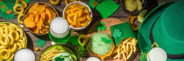 Patrick Vakantie Feest Uitnodiging Bar Menu Achtergrond Irish Patrick Day — Stockfoto