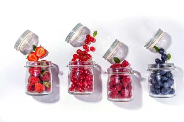 Fruit Berry Jam Preservation Summer Canned Food Winter Summer Harvest — Stock Photo, Image