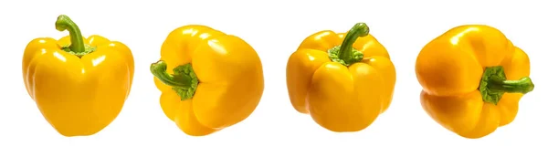 Sweet Yellow Bell Pepper Isolated White Background — Stock Photo, Image