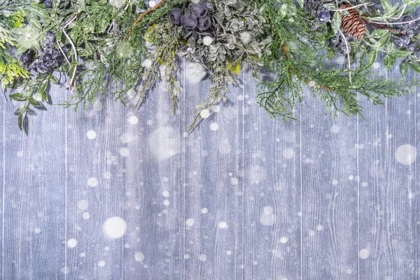 Класичний Простий Різдвяний Вітальний Листівка Фон Різдвяна Ялинка Гілки Зимових — стокове фото