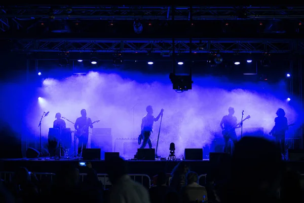 Rock Group Performing Audience Live Concert — Stock Photo, Image