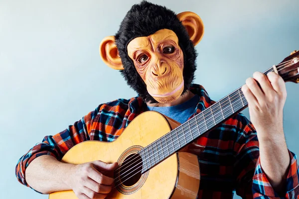 Мавпа Іспанською Гітарою — стокове фото