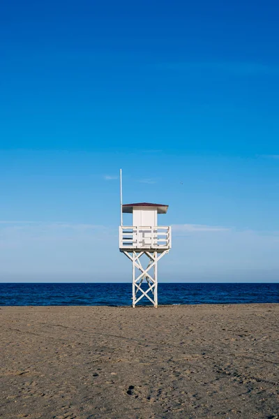 Сторожевая Башня Пляже Зимний День — стоковое фото