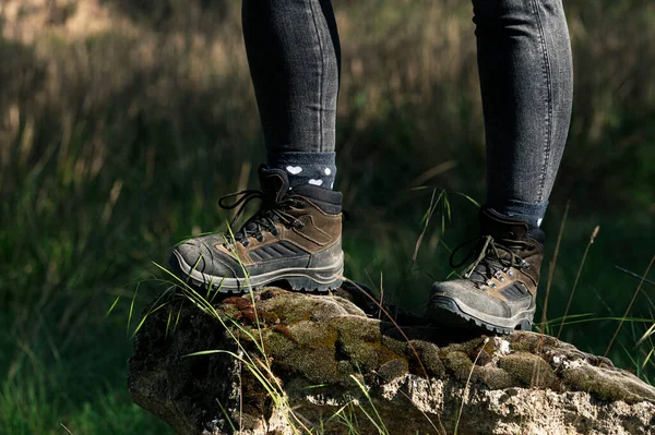 Boots Person Who Mountains — Stock Photo, Image