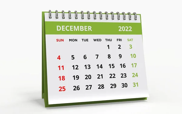 Calendario Escritorio Pie Diciembre 2022 Calendario Mensual Negocios Con Espiral Fotos De Stock