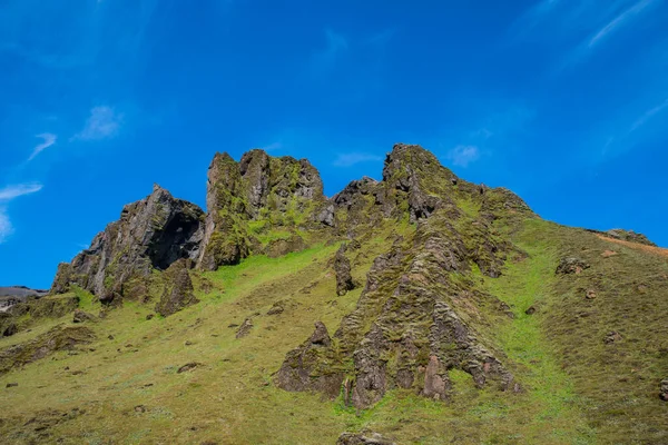 Чудові Скелі Каньйону Такгіл Півдні Ісландії — стокове фото