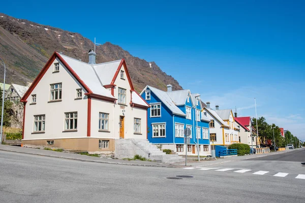 Cidade Isafjordur Nos Fiordes Ocidentais Islândia — Fotografia de Stock