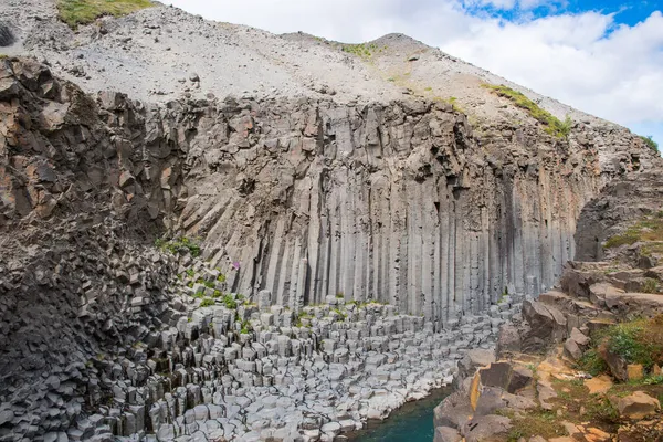 Csodálatos Studlagil Kanyon Által Alkotott Jokulsa Folyó Jokuldalur Völgyében Izlandon — Stock Fotó