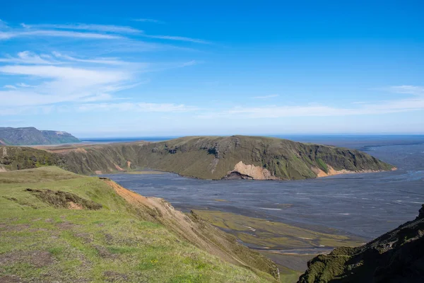 Górski Selfjall Myrdalssandur Południowej Islandii — Zdjęcie stockowe