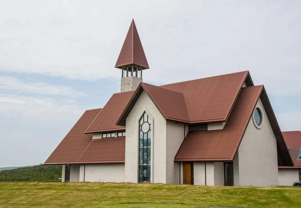 Iglesia Moderna Reykholt Borgarfjordur Oeste Islandia —  Fotos de Stock