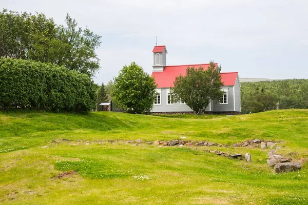 Vieille Église Reykholt Borgarfjordur Dans Ouest Islande — Photo
