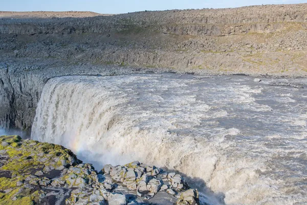Cachoeira Dettifoss Rio Jokulsa Jokulsargljufur Norte Islândia — Fotografia de Stock