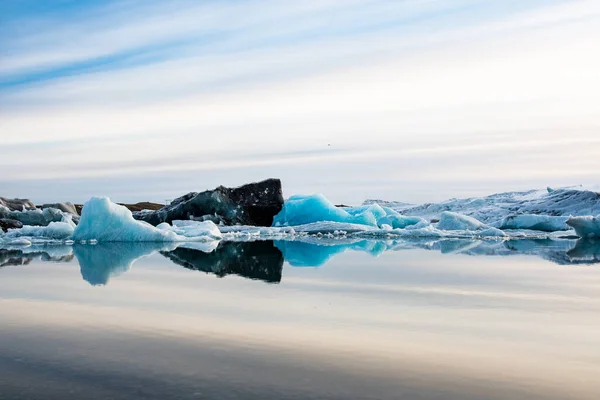 Jokulsarlon Glacier Lagun Södra Island Solig Vårdag — Stockfoto