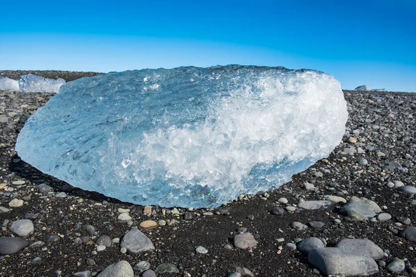 Iceberg Costa Eystri Fellsfjara Muitas Vezes Referido Como Diamond Beach — Fotografia de Stock