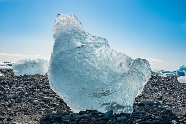 Ijsberg Aan Kust Van Eystri Fellsfjara Vaak Diamond Beach Genoemd — Stockfoto