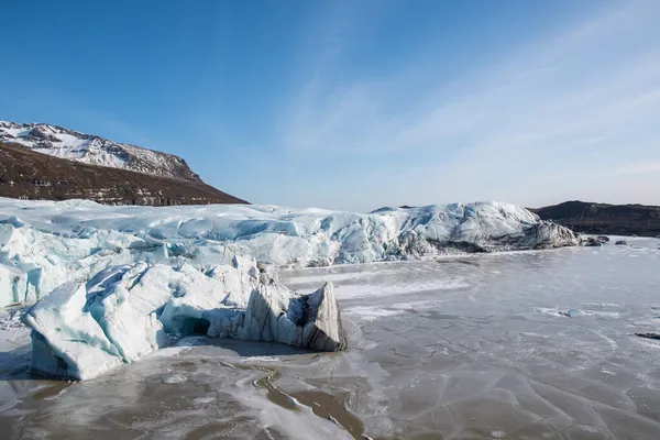 Utsikt Svinafellsjokull Breen Vatnajokull Nasjonalpark Sør Island – stockfoto