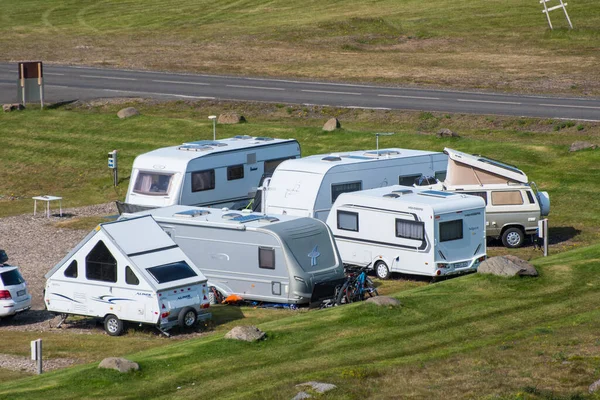 Borgarfjordur Eystri Iceland Липня 2021 Місце Таборів Міста Баккагерді — стокове фото