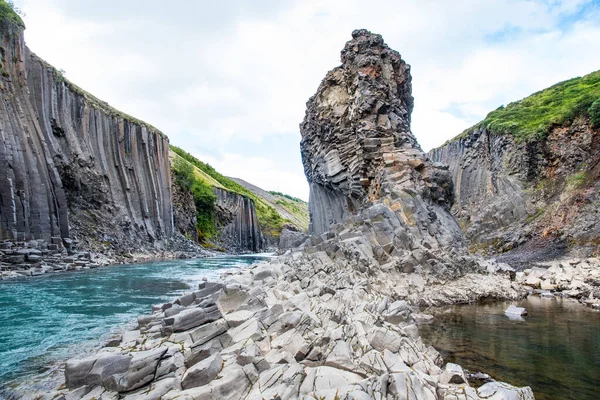 Die Herrliche Schlucht Studlagil Die Vom Fluss Jokulsa Jokuldalur Tal — Stockfoto