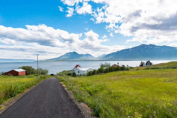 アイスランド北部のEyjafjordur島のハイジー島の美しい風景 — ストック写真