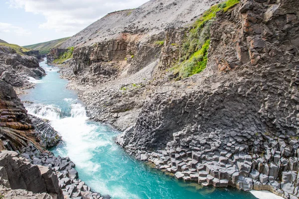 Die Herrliche Schlucht Studlagil Die Vom Fluss Jokulsa Jokuldalur Tal — Stockfoto