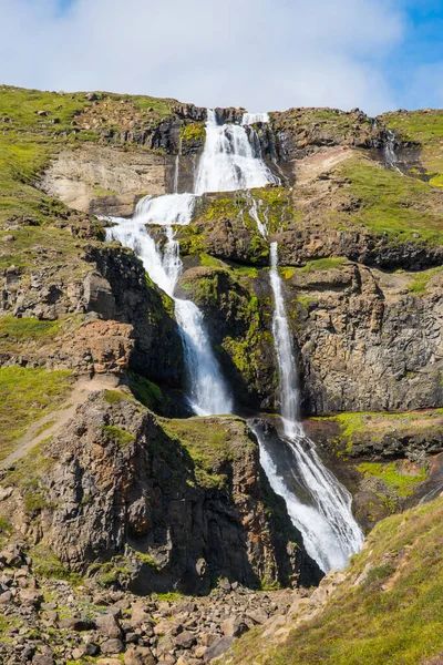 Cascada Rjukandafoss Jokuldalur Noreste Islandia —  Fotos de Stock