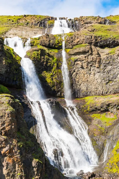 Водопад Rjukandafoss Джоколдалуре Северо Востоке Исландии — стоковое фото