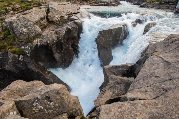 Floden Fjardara Seydisfjordurfjorden Östra Island — Stockfoto