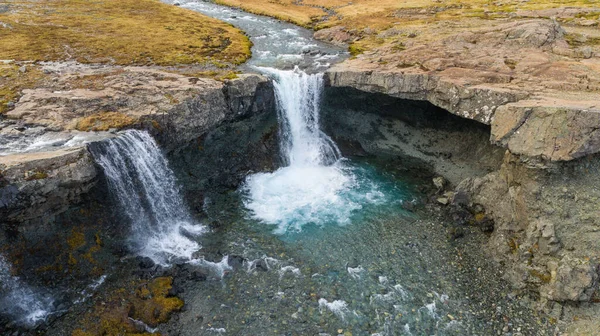 Καταρράκτης Skutafoss Στο Thorgeirsstadalur Στο Lon Στην Ανατολική Ισλανδία — Φωτογραφία Αρχείου