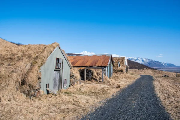 Den Gamla Bondgården Sel Bergen Skaftafell Vatnajokull Nationalpark — Stockfoto