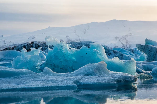 Laguna Glaciar Jokulsarlon Sur Islandia Soleado Día Primavera —  Fotos de Stock