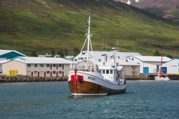 Dalvik Iceland August 2021 Old Whale Watching Safari Boat Port — ストック写真