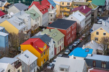 View over city of Reykjavik, the capital of Iceland