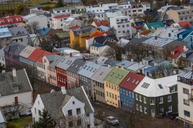 View over city of Reykjavik, the capital of Iceland