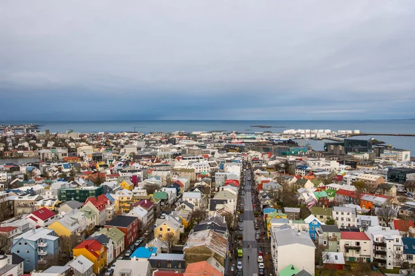 Vista Sobre Ciudad Reikiavik Capital Islandia — Foto de Stock